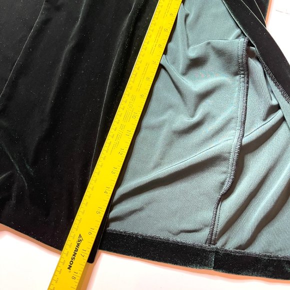 Vintage Robbie Bee Green Velvet Dress Size 8 Sweetheart Formal Homecoming Prom - Picture 7 of 8